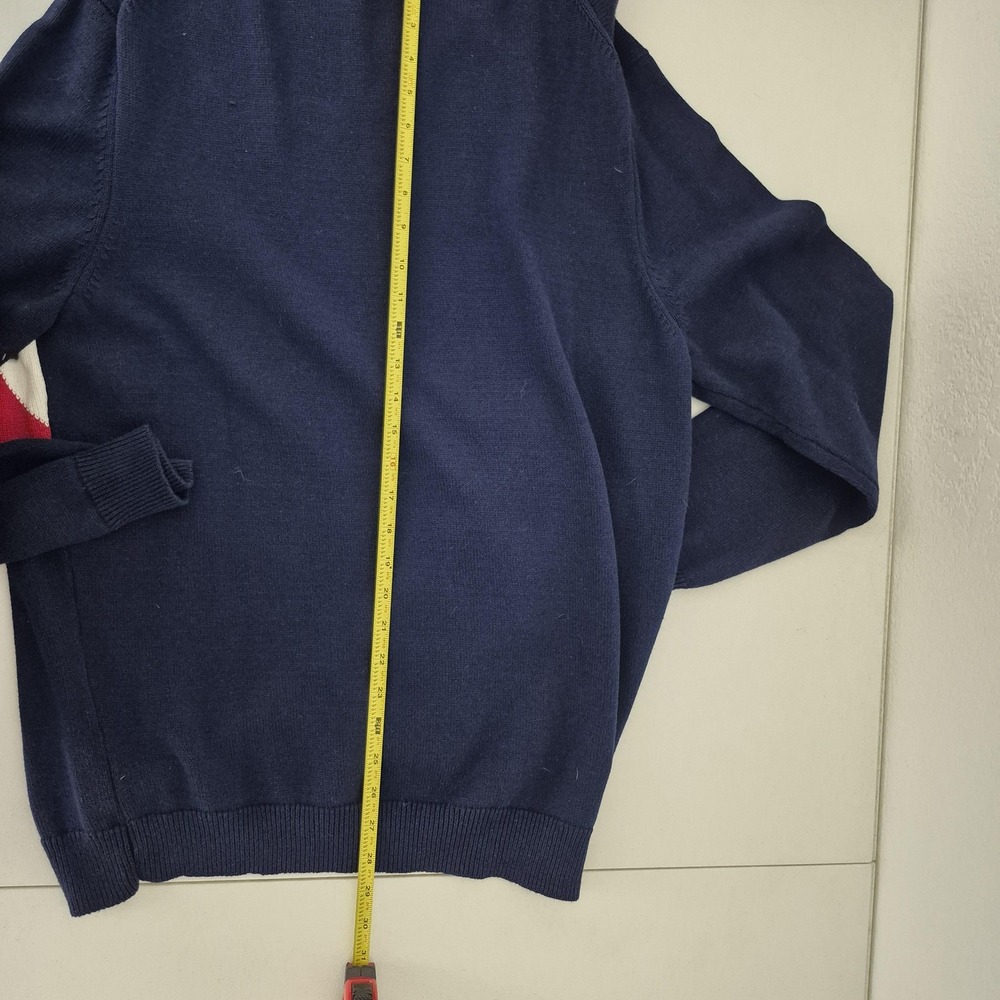 Club Room Sweater Mens‎ XL Navy Blue Red White Argyle Crewneck Pullover New Tags - Picture 8 of 9